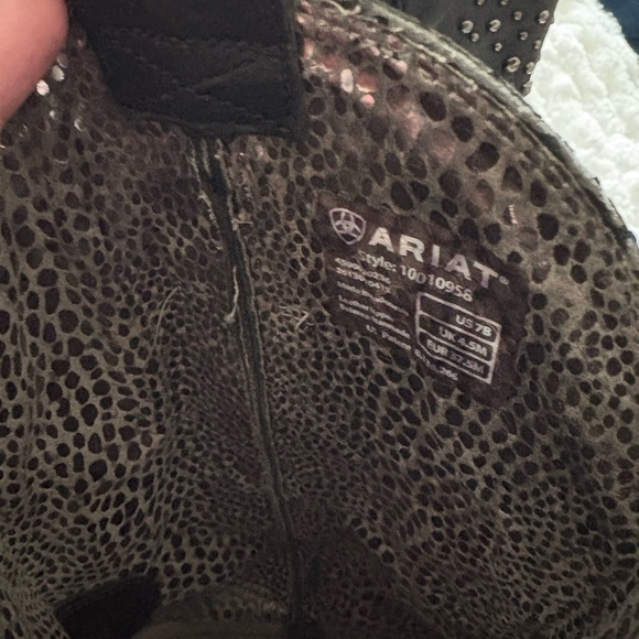 Ariat Black Studded Heeled Boots - Picture 5 of 6